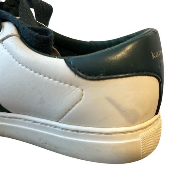Kate Spade Iggy Low Top Court Sneakers White / Peacock Sapphire Green - Picture 5 of 15